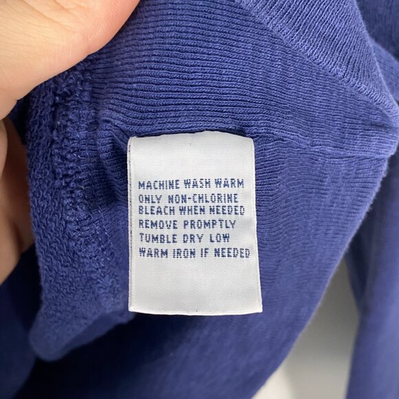 Vintage Polo Ralph Lauren Blue Henley Nautical Sweatshirt - Picture 6 of 10